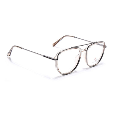 Eyejack Skyline Silver & Transparent Wayfarer Eyeglasses for Men & Women (170208FCL2038-C7)