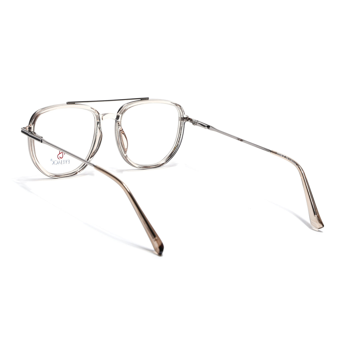 Eyejack Skyline Silver & Transparent Wayfarer Eyeglasses for Men & Women (170208FCL2038-C7)
