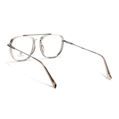 Eyejack Skyline Silver & Transparent Wayfarer Eyeglasses for Men & Women (170208FCL2038-C7)