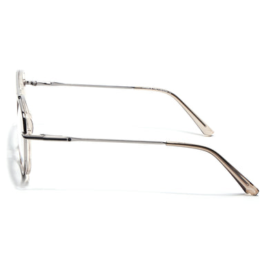 Eyejack Skyline Silver & Transparent Wayfarer Eyeglasses for Men & Women (170208FCL2038-C7)