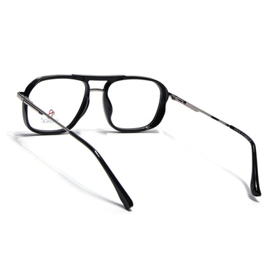 Eyejack Skyline Black & Silver Wayfarer Eyeglasses for Men & Women (170209FCL2039-C1)