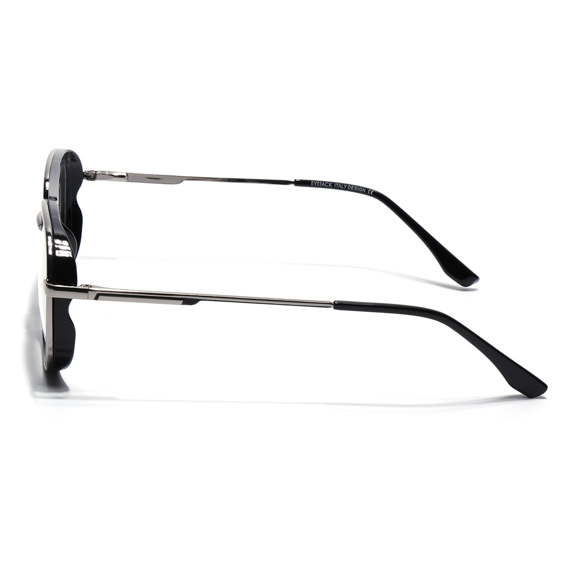 Eyejack Skyline Black & Silver Wayfarer Eyeglasses for Men & Women (170209FCL2039-C1)