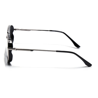 Eyejack Skyline Black & Silver Wayfarer Eyeglasses for Men & Women (170209FCL2039-C1)