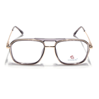 Eyejack Skyline Golden & Grey Wayfarer Eyeglasses for Men & Women (170209FCL2042-C4)