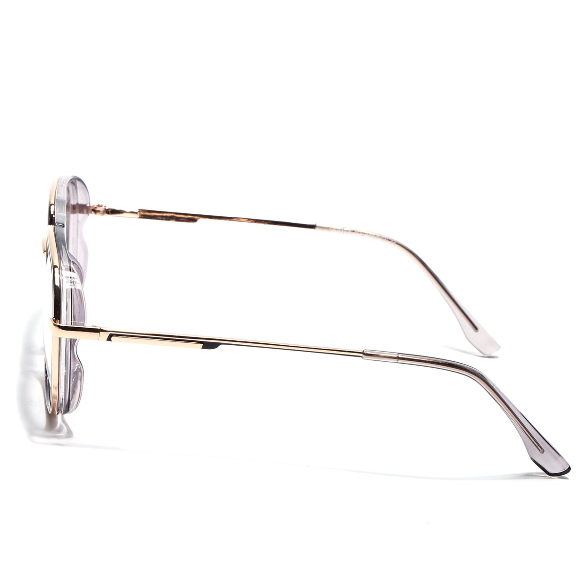 Eyejack Skyline Golden & Grey Wayfarer Eyeglasses for Men & Women (170209FCL2042-C4)