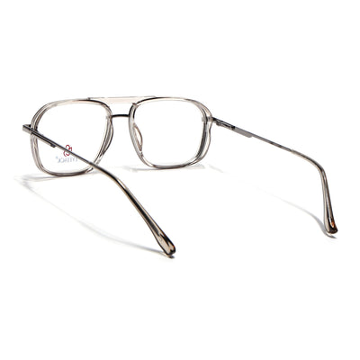 Eyejack Skyline Silver & Transparent Wayfarer Eyeglasses for Men & Women (170209FCL2043-C5)