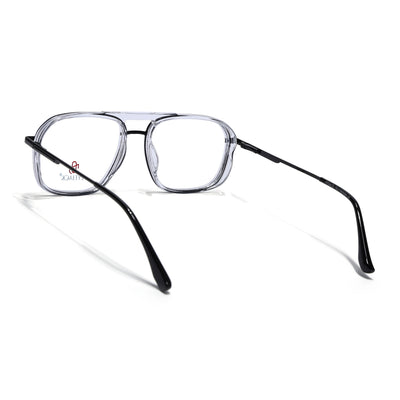 Eyejack Skyline Black & Transparent Wayfarer Eyeglasses for Men & Women (170209FCL2120-C6)