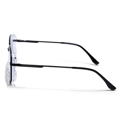 Eyejack Skyline Black & Transparent Wayfarer Eyeglasses for Men & Women (170209FCL2120-C6)