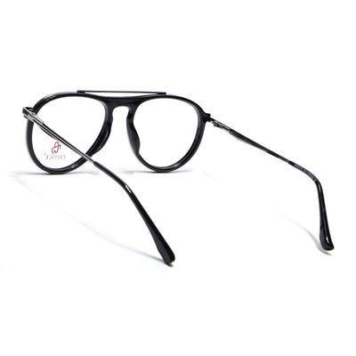 Eyejack Skyline Black & Silver Aviator Eyeglasses for Men & Women (170210FCL2044-C1)
