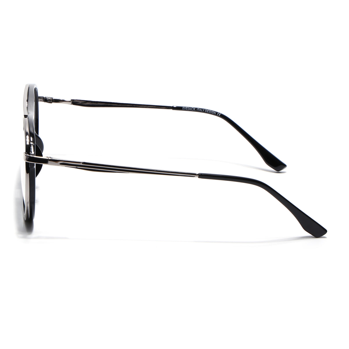Eyejack Skyline Black & Silver Aviator Eyeglasses for Men & Women (170210FCL2044-C1)