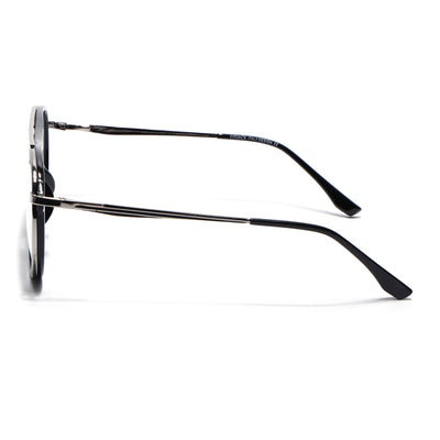 Eyejack Skyline Black & Silver Aviator Eyeglasses for Men & Women (170210FCL2044-C1)