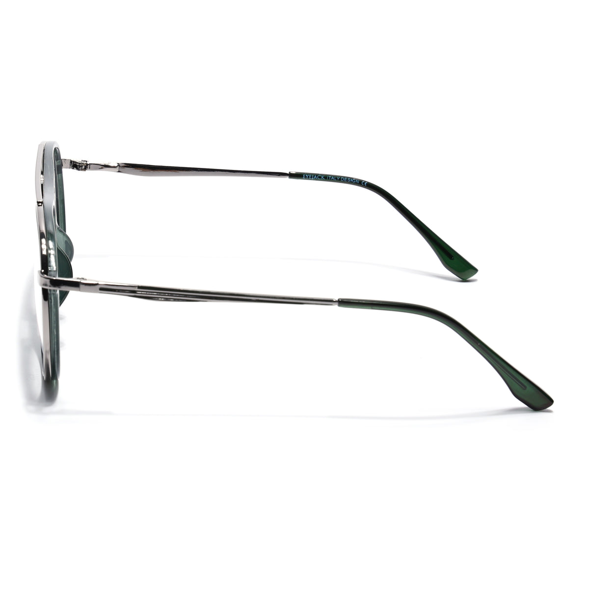 Eyejack Skyline Silver & Green Aviator Eyeglasses for Men & Women (170210FCL2047-C4)