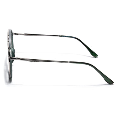 Eyejack Skyline Silver & Green Aviator Eyeglasses for Men & Women (170210FCL2047-C4)