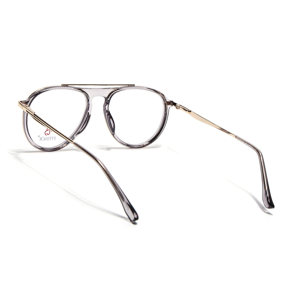 Eyejack Skyline Golden & Grey Aviator Eyeglasses for Men & Women (170210FCL2049-C6)