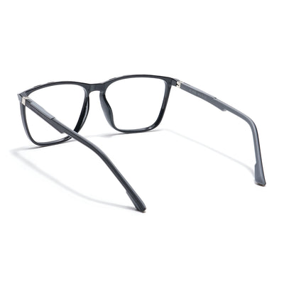 Eyejack Photochromic Shine Black Square Eyeglasses for Men & Women (18002CL587-C1)