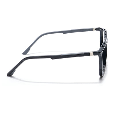Eyejack Photochromic Shine Black Square Eyeglasses for Men & Women (18002CL587-C1)