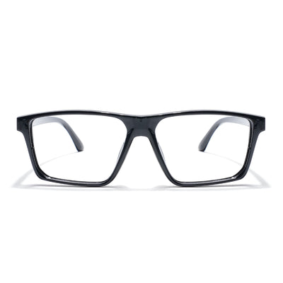 Eyejack Photochromic Shine Black Rectangle Eyeglasses for Men & Women (18003CL589-C1)