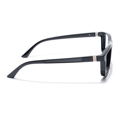 Eyejack Photochromic Shine Black Rectangle Eyeglasses for Men & Women (18003CL589-C1)