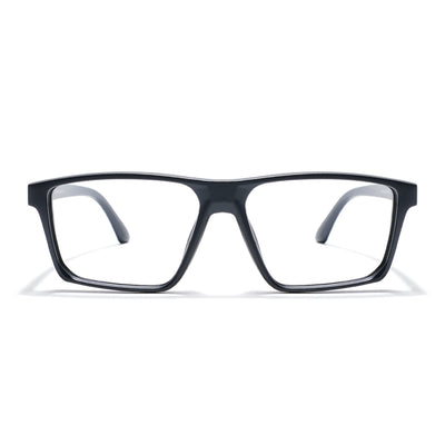 Eyejack Photochromic Matt Black Rectangle Eyeglasses for Men & Women (18003CL590-C2)