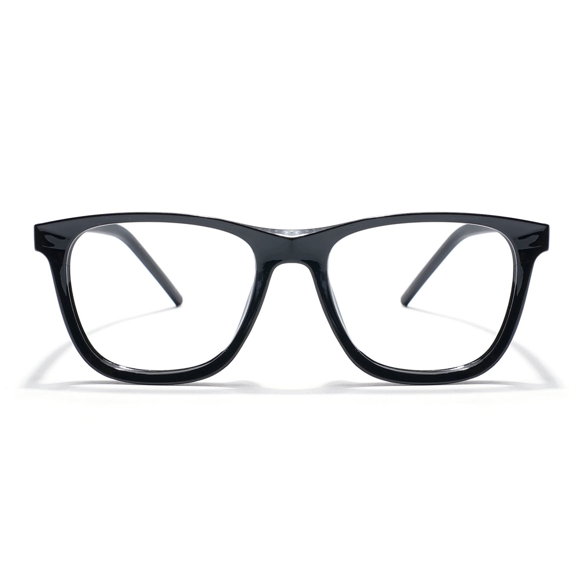 Eyejack Photochromic Shine Black Square Eyeglasses for Men & Women (18004CL591-C1)