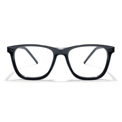Eyejack Photochromic Shine Black Square Eyeglasses for Men & Women (18004CL591-C1)
