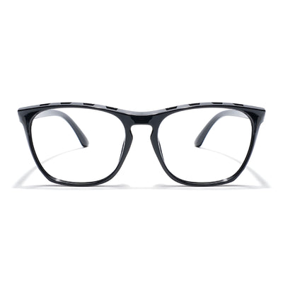 Eyejack Photochromic Shine Black Square Eyeglasses for Men & Women (18011CL593-C1)