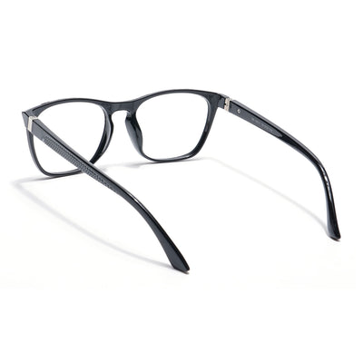 Eyejack Photochromic Shine Black Square Eyeglasses for Men & Women (18011CL593-C1)