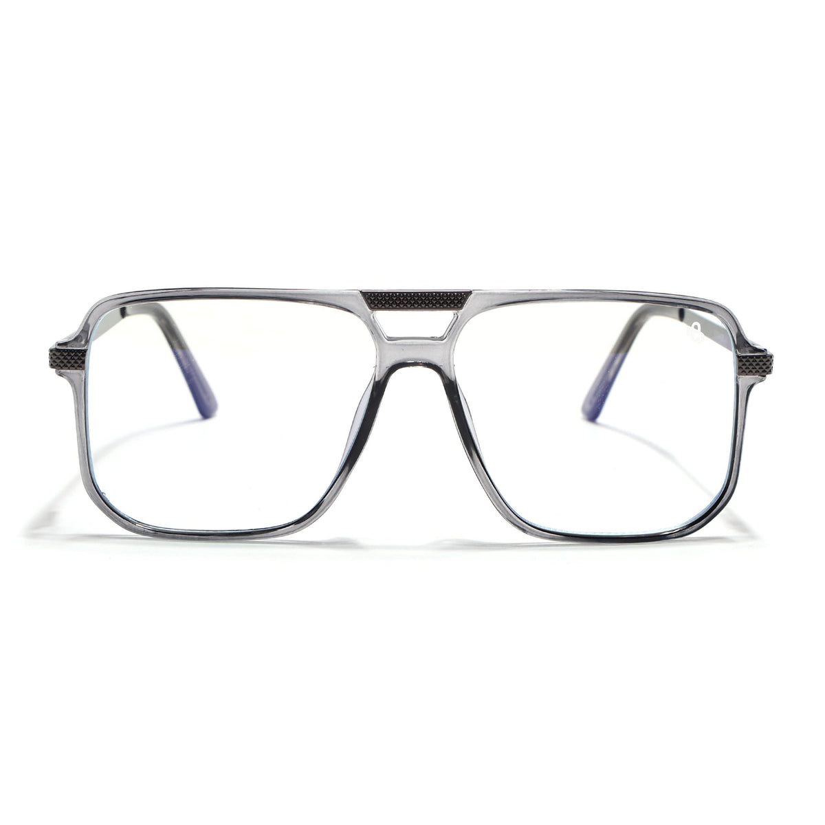 EyeJack Titex Shine Grey Wayfarer Eyeglasses for Men & Women (18901CL253-C5)