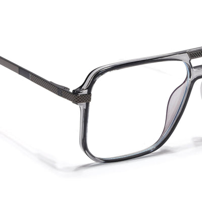 EyeJack Titex Shine Grey Wayfarer Eyeglasses for Men & Women (18901CL253-C5)