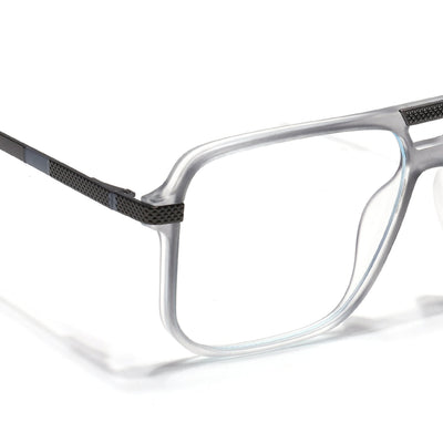 EyeJack Titex Matt Grey Wayfarer Eyeglasses for Men & Women (18901CL254-C6)