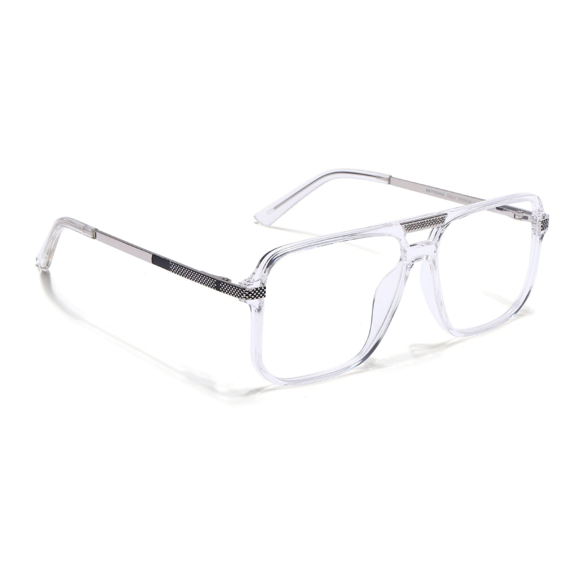 EyeJack Titex Transparent Wayfarer Eyeglasses for Men & Women (18901CL255-C7)