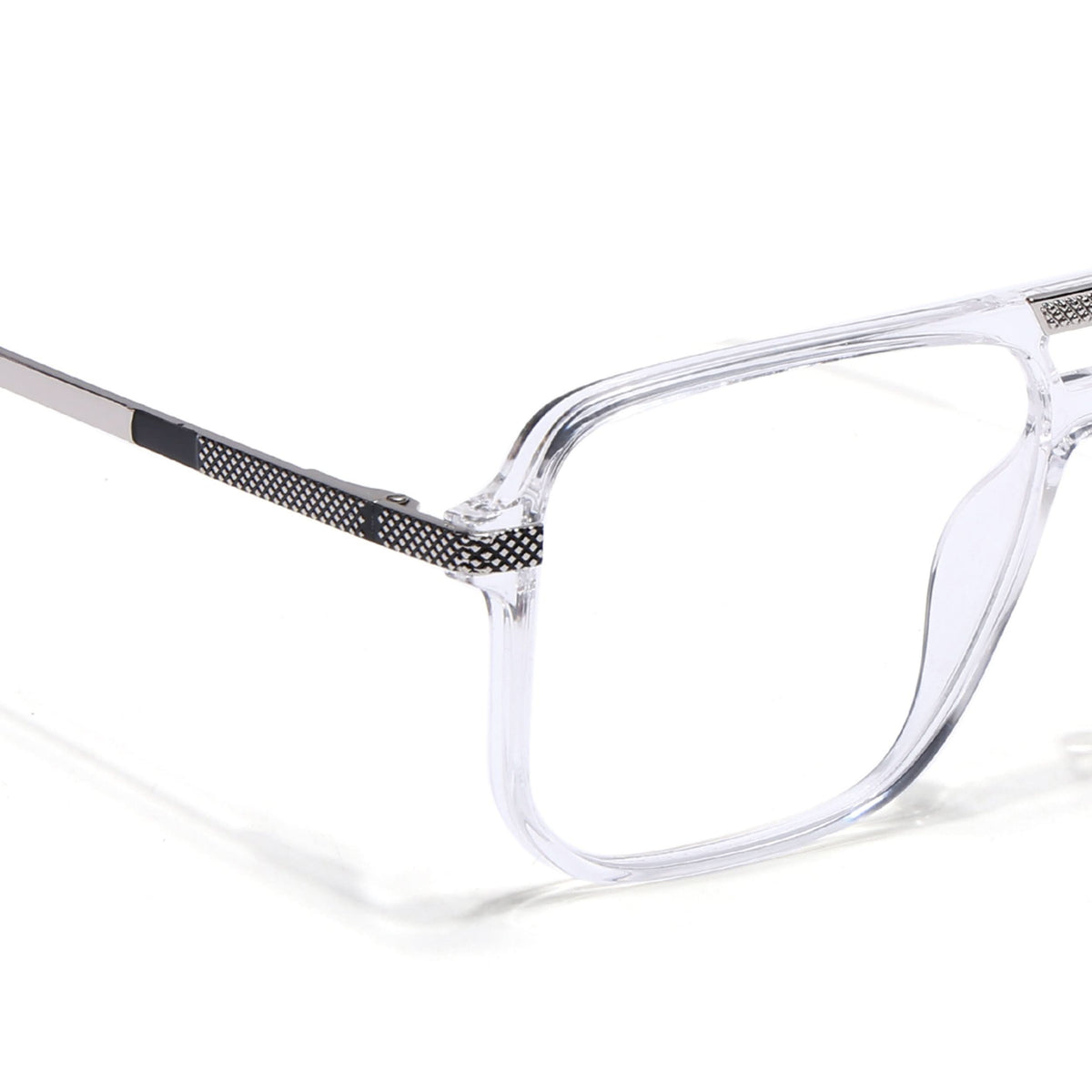EyeJack Titex Transparent Wayfarer Eyeglasses for Men & Women (18901CL255-C7)