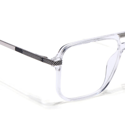 EyeJack Titex Transparent Wayfarer Eyeglasses for Men & Women (18901CL255-C7)