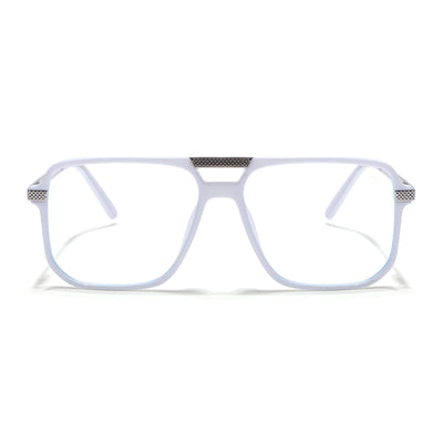 EyeJack Titex White Wayfarer Eyeglasses for Men & Women (18901CL256-C8)