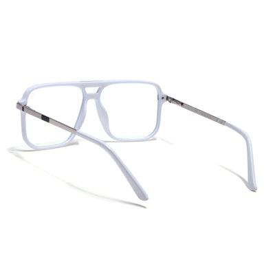 EyeJack Titex White Wayfarer Eyeglasses for Men & Women (18901CL256-C8)