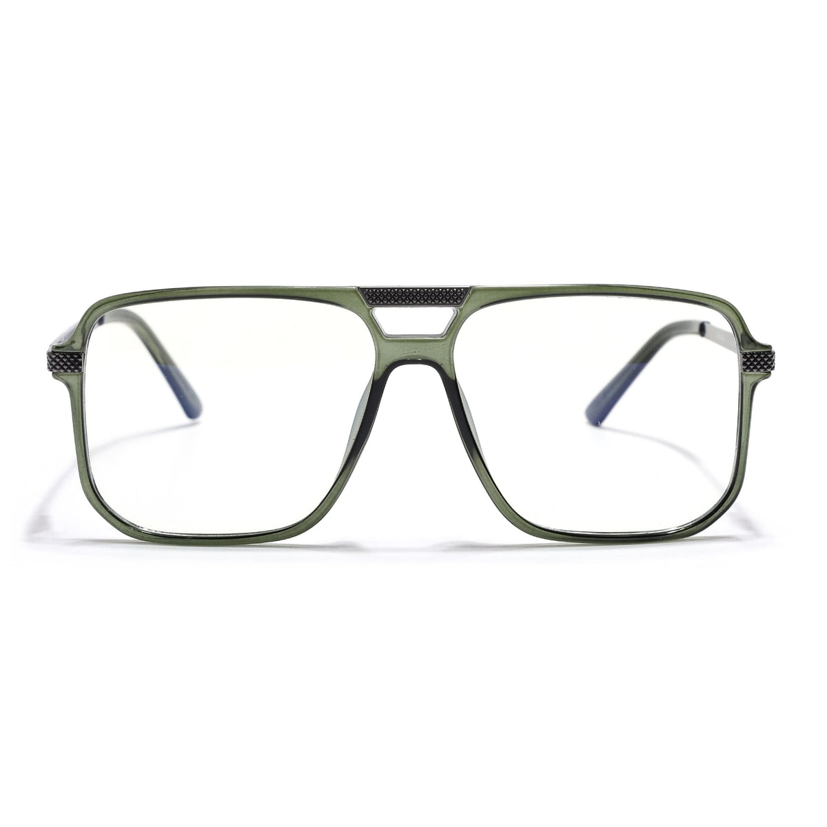 EyeJack Titex Green Wayfarer Eyeglasses for Men & Women (18901CL257-C9)