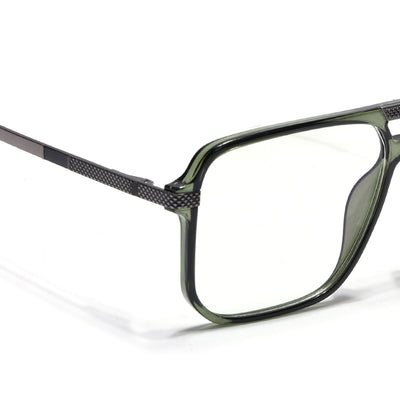 EyeJack Titex Green Wayfarer Eyeglasses for Men & Women (18901CL257-C9)