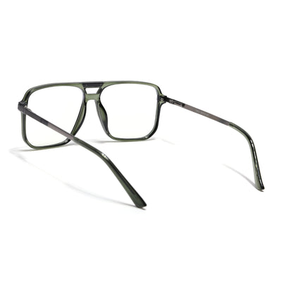 EyeJack Titex Green Wayfarer Eyeglasses for Men & Women (18901CL257-C9)