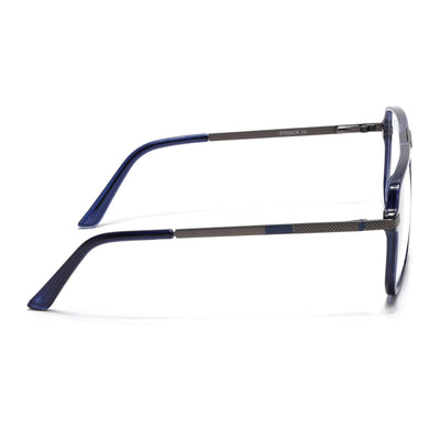 EyeJack Titex Blue Wayfarer Eyeglasses for Men & Women (18901CL258-C10)