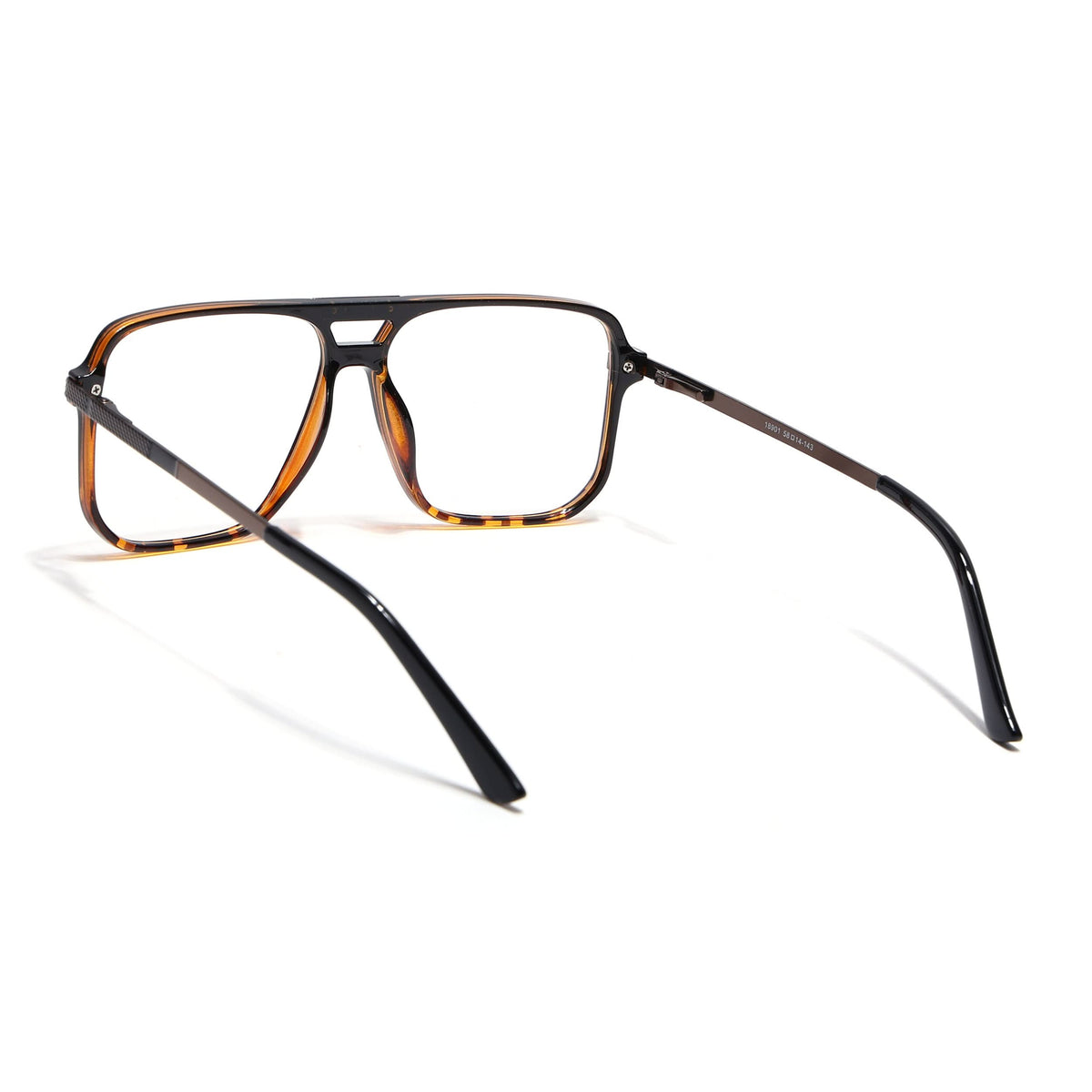 EyeJack Titex Demi Brown Wayfarer Eyeglasses for Men & Women (18901CL259-C11)
