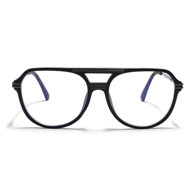 EyeJack Titex Matt Black & Grey Wayfarer Eyeglasses for Men & Women (18902CL263-C4)