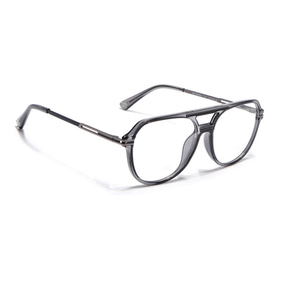 EyeJack Titex Shine Grey Wayfarer Eyeglasses for Men & Women (18902CL264-C5)