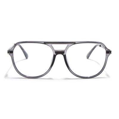 EyeJack Titex Shine Grey Wayfarer Eyeglasses for Men & Women (18902CL264-C5)