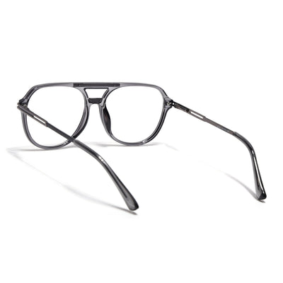 EyeJack Titex Shine Grey Wayfarer Eyeglasses for Men & Women (18902CL264-C5)