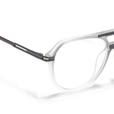 EyeJack Titex Matt Grey Wayfarer Eyeglasses for Men & Women (18902CL265-C6)