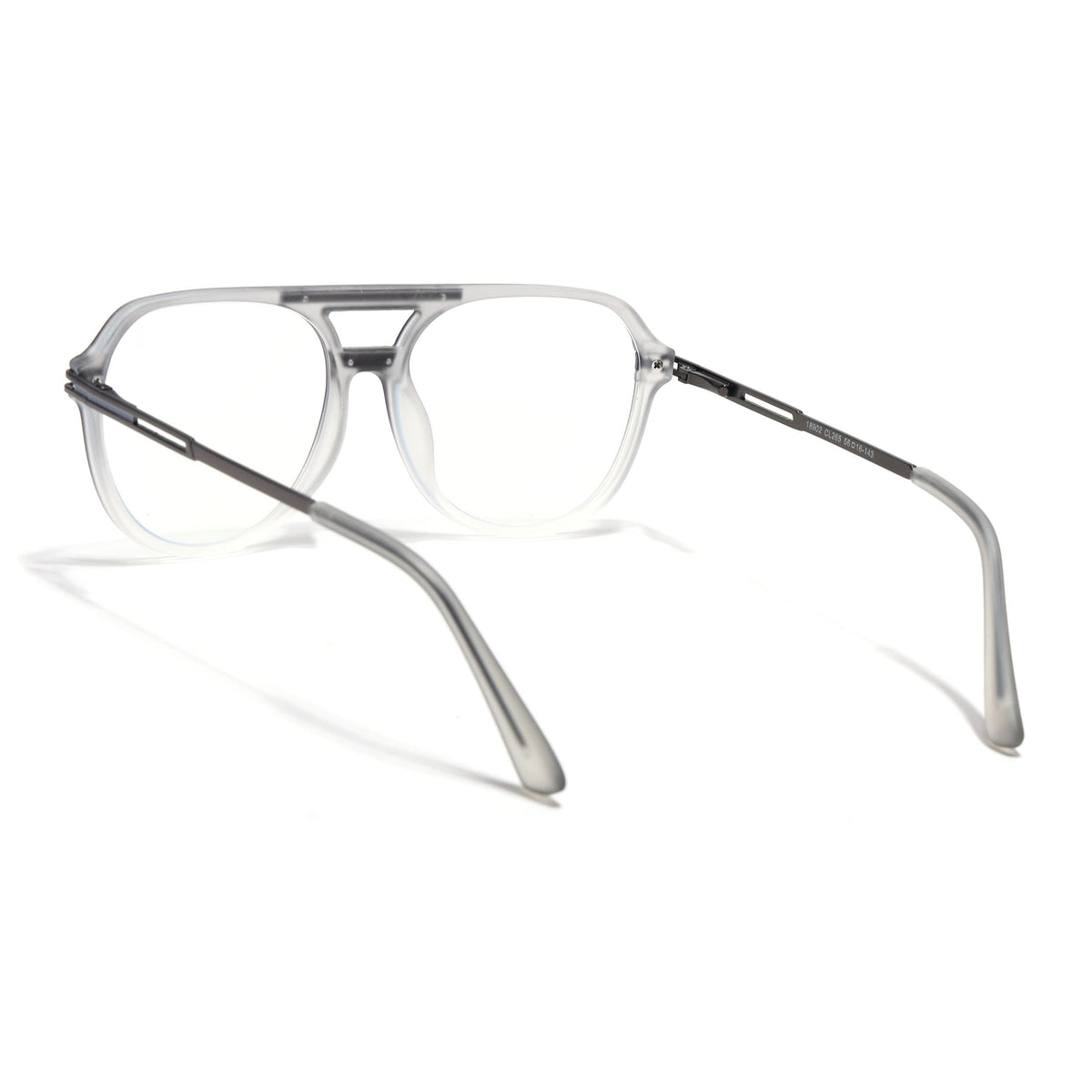 EyeJack Titex Matt Grey Wayfarer Eyeglasses for Men & Women (18902CL265-C6)