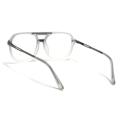 EyeJack Titex Matt Grey Wayfarer Eyeglasses for Men & Women (18902CL265-C6)