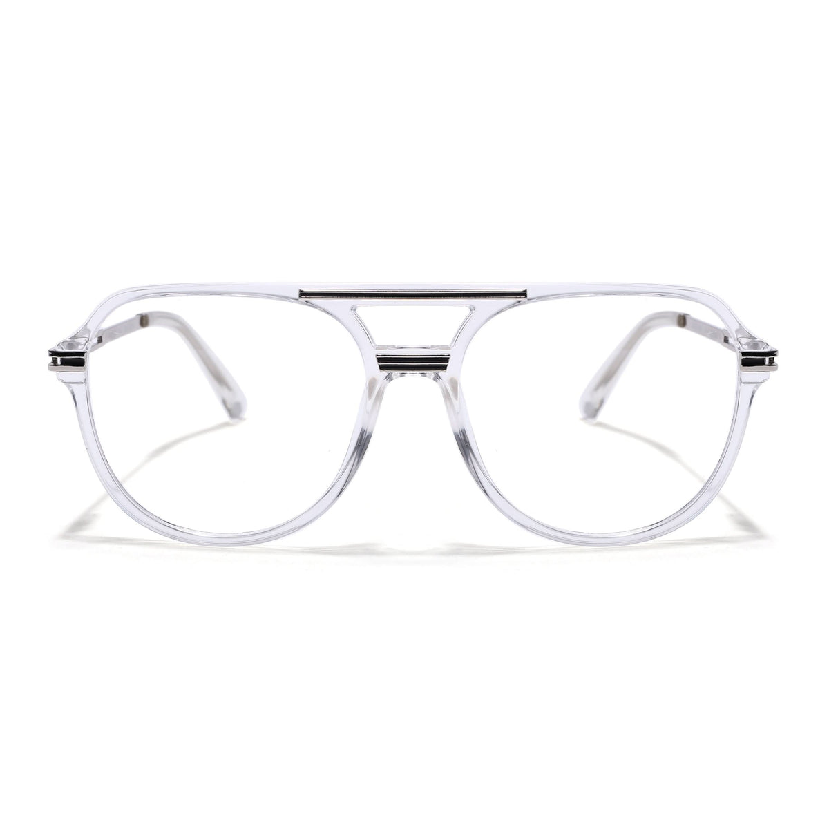 EyeJack Titex Transparent Wayfarer Eyeglasses for Men & Women (18902CL266-C7)