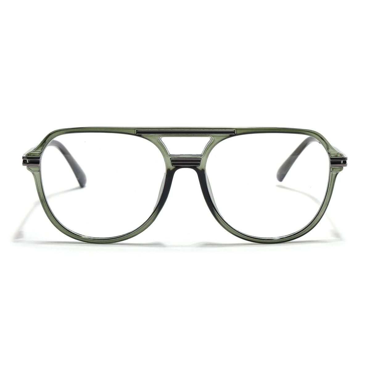 EyeJack Titex Green Wayfarer Eyeglasses for Men & Women (18902CL267-C8)