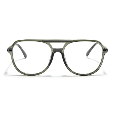 EyeJack Titex Green Wayfarer Eyeglasses for Men & Women (18902CL267-C8)